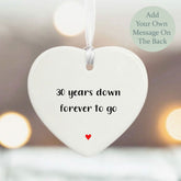 personalised-porcelain-heart-30-years-down-wedding-anniversary|LLUV30YEARS|Luck and Luck| 1